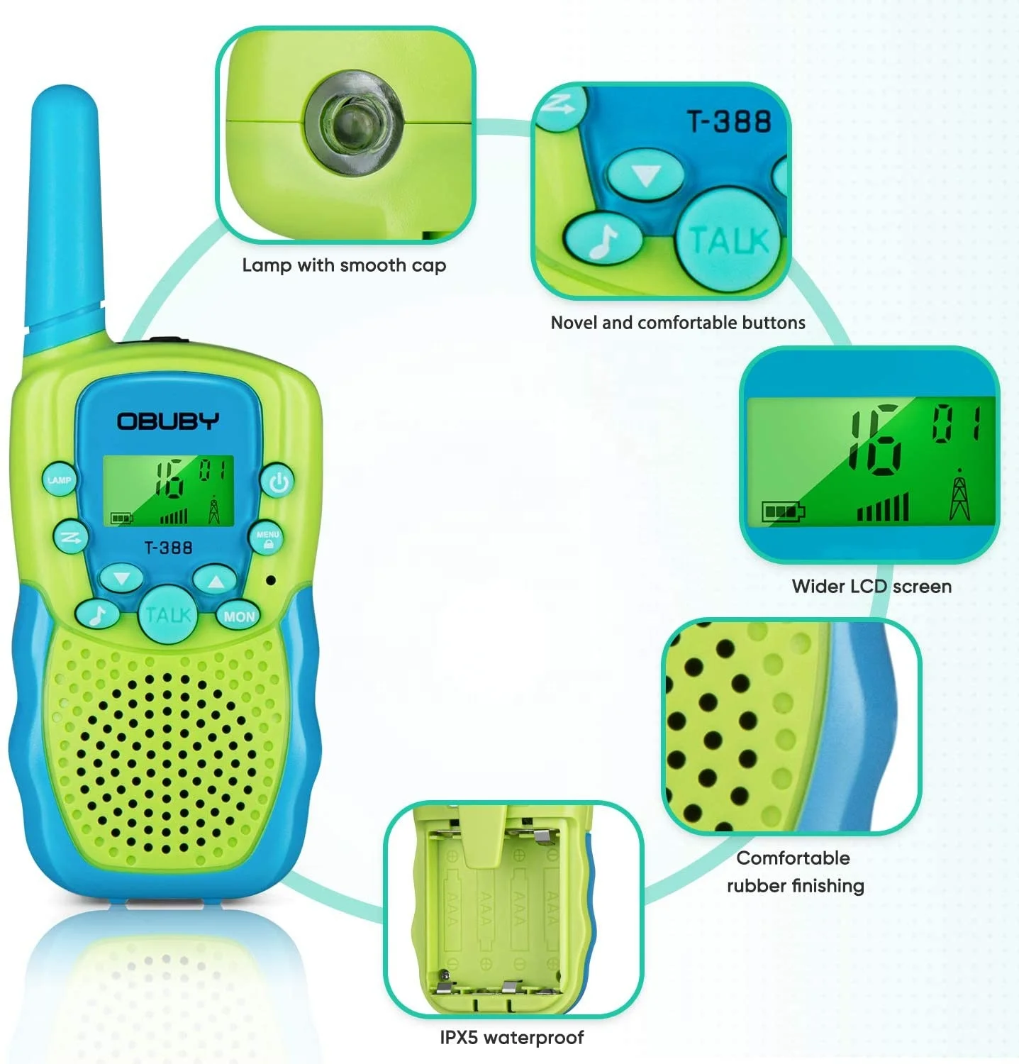 YIWU allshine 2022 иди и болтай Walkie Talkie S для детей 22 канала 2 Way Радио подарки игрушки с ЖК-экраном подсветкой фонарик 3 км