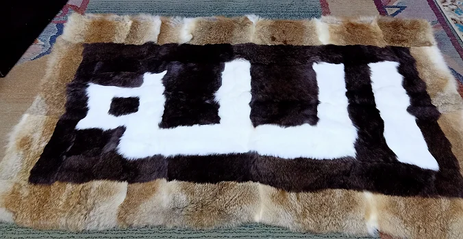 Real Rabbit Fur Rugs Luxury Fur Carpets