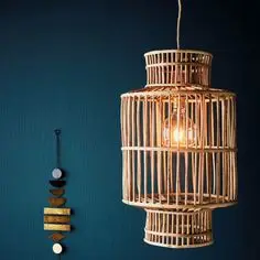 Vietbay Crafts Handmade Rattan Pendant Light Fixtures Hanging Rattan Lamp Shade Light Covers
