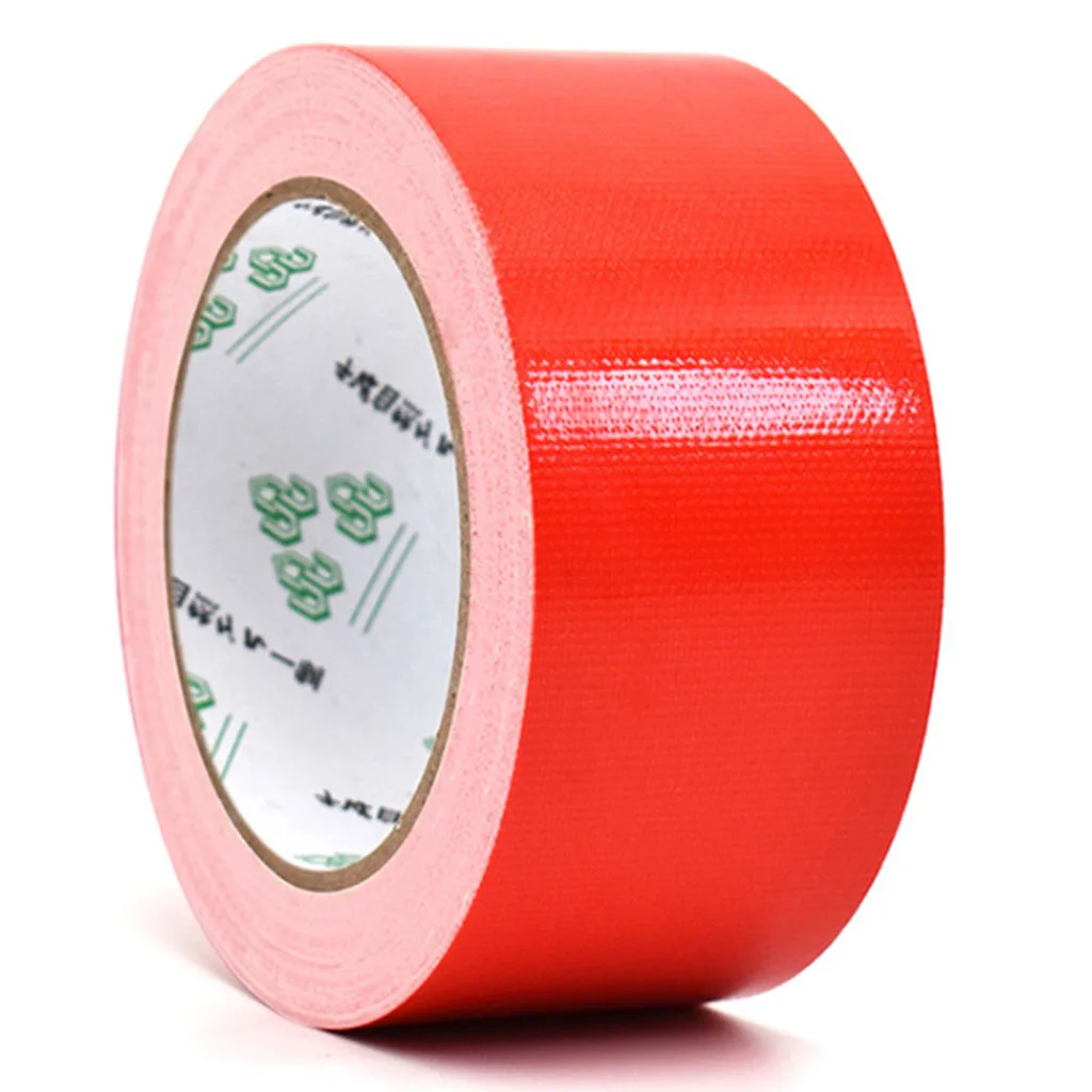 Waterproof Duty 50mm x 50m PVC Cloth Duct Tape in Black White Strong Adhesion for Seal & Carton Sealing Heavy Duty Single Sided