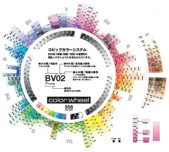 Color marker art brush color set 214 colors