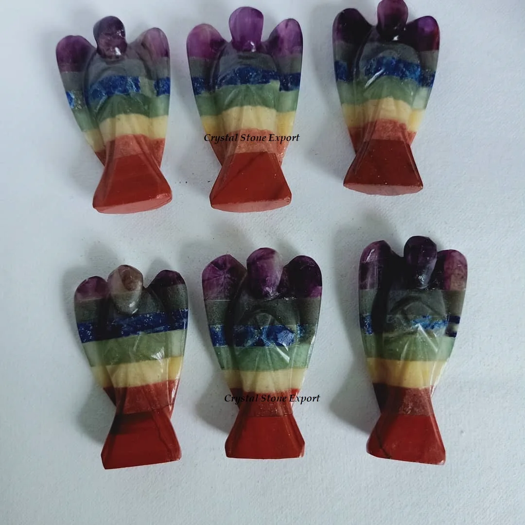 Chakra Bonded 7 Chakra Crystal Angel : Gemstone Angels : Wholesale Crystal Angel
