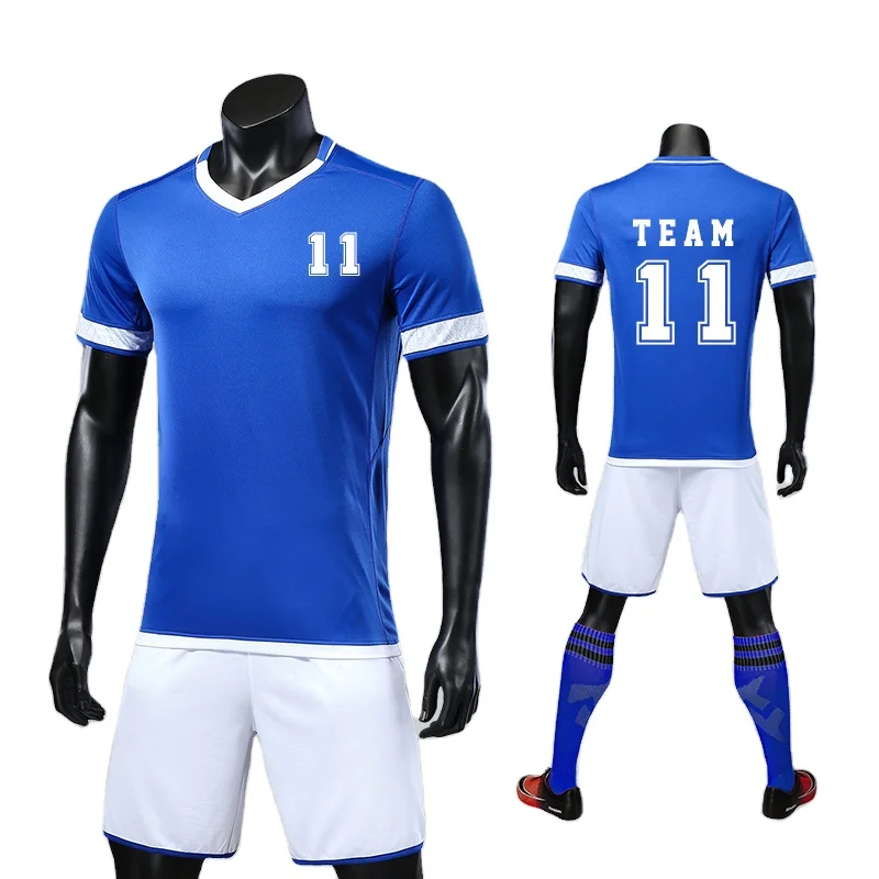 .High Quality Custom Logo Quick Drying Football Uniform Baseball & Softball Wear  Football Jersey Sets 2021 100% Polyester