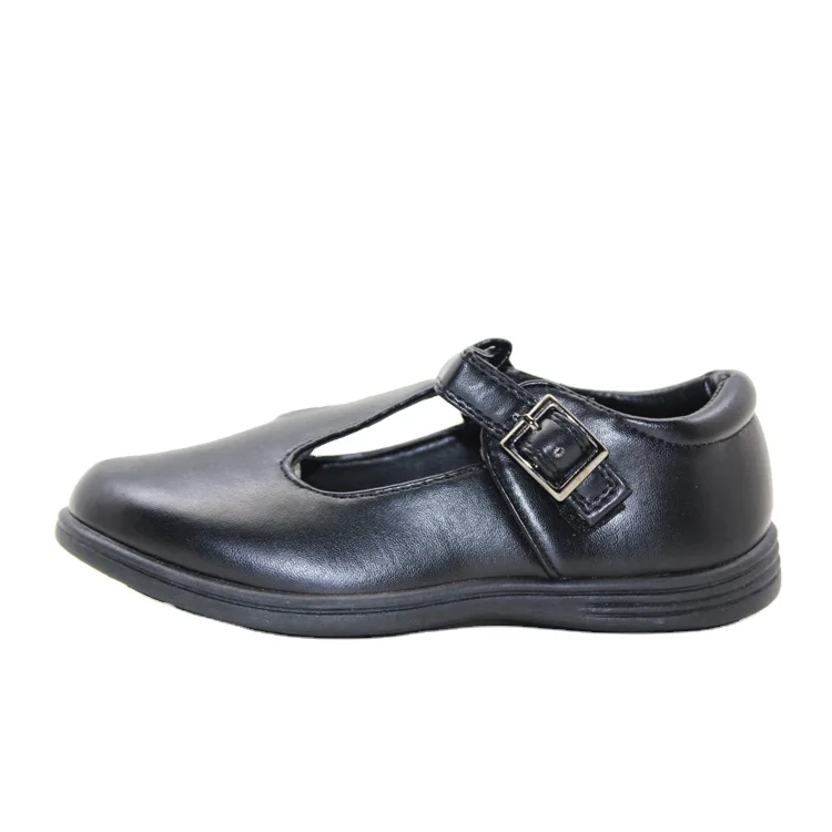 
Princess T-strap black kids fashion girls PU leather dress school shoes for children 
