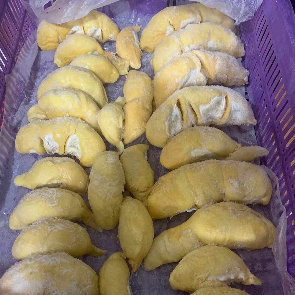 Yellow Color Frozen High Quality Processing Sweet Taste 12 Months Shelf Life Common Cultivation Frozen Durian Meat  From Vietnam
