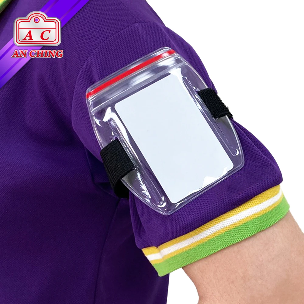 Clear Arm ID Holders Badge Holder Armband Card Holder With Zipper Lock For Security Work