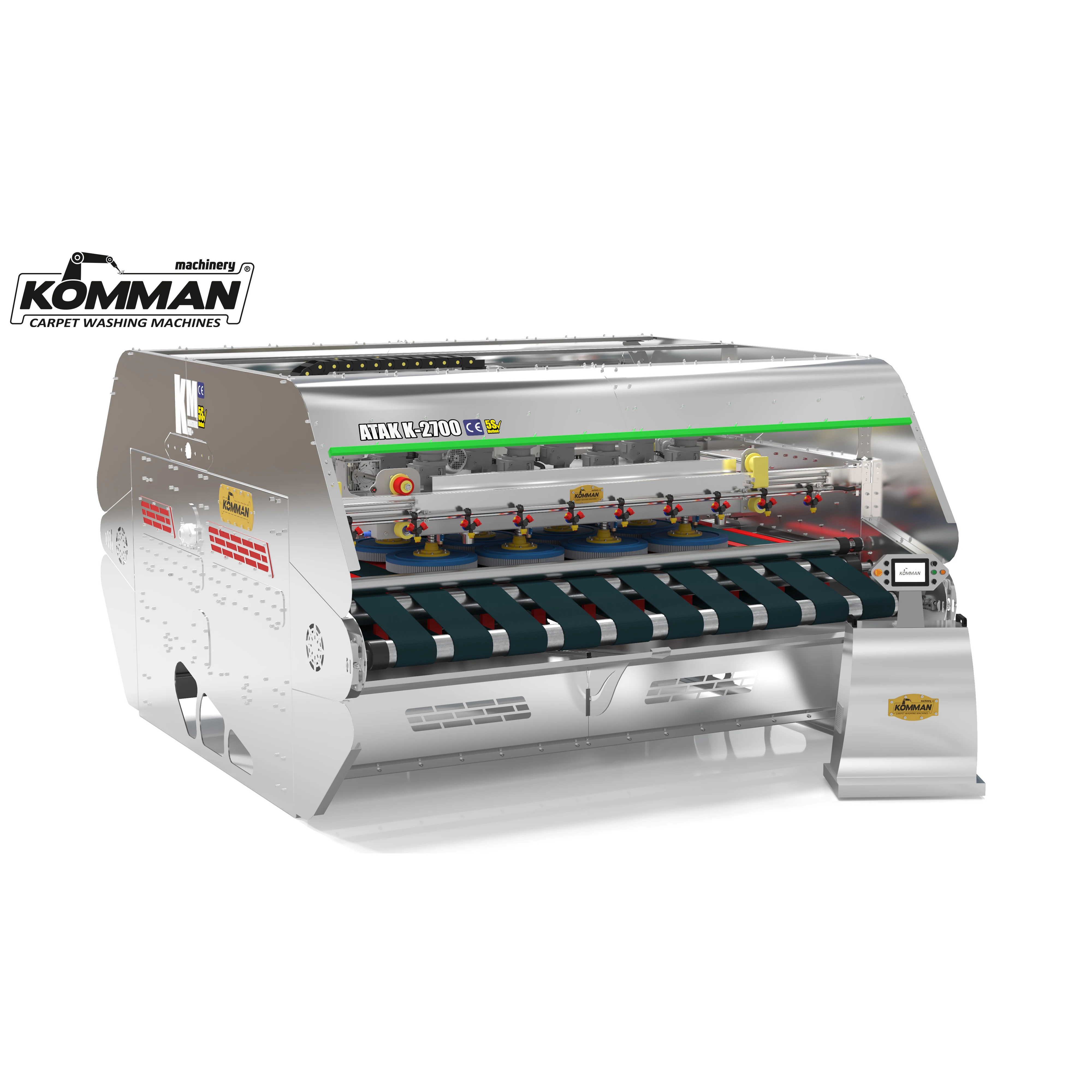 
Full Inox Automatic Industrial Carpet/Rug Cleaning Machine- Commercial Rug Washer.2.70 meters conveyor surface Atak K 2700 