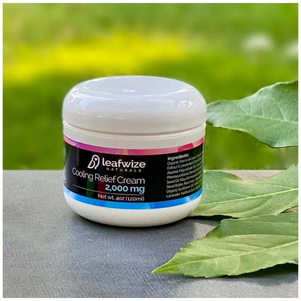 Смягчающий местный Охлаждающий Крем Leafwize Naturals CBD 2000 мг охлаждающий ментол и алоэ с арникой снятие боли