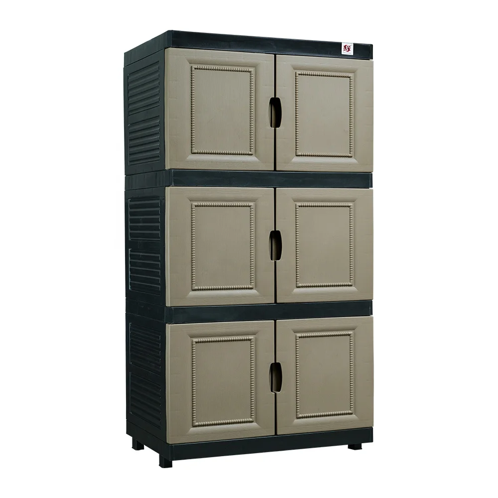 2023 Best Selling Wholesale 3 Tier Plastic Storage Cabinet Modern Design with Door Best for Home and Office Self Installation