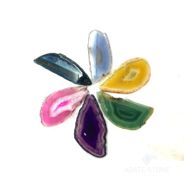 Mix Agate Slice for Jewelry Making Pendant Stone