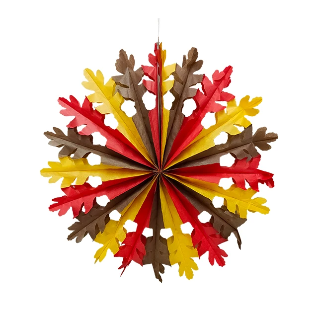 Tissue paper fan thanksgiving themed decorations CE-7P002