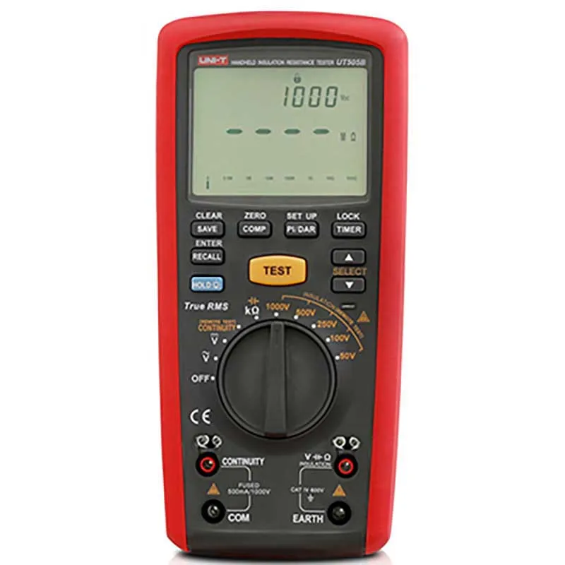 UNI-T UT505B с алюминиевой крышкой, 50В-1000V ручной True RMS цифровой тестер сопротивления изоляции