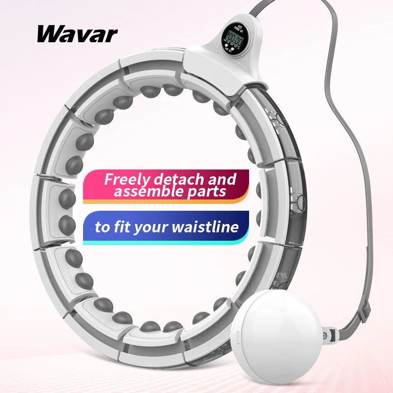 360 Degree Massage LED Display Calorie Record Anti Fall Loss Weight Length Weight Adjustable Exercise Smart Hoola Hoops
