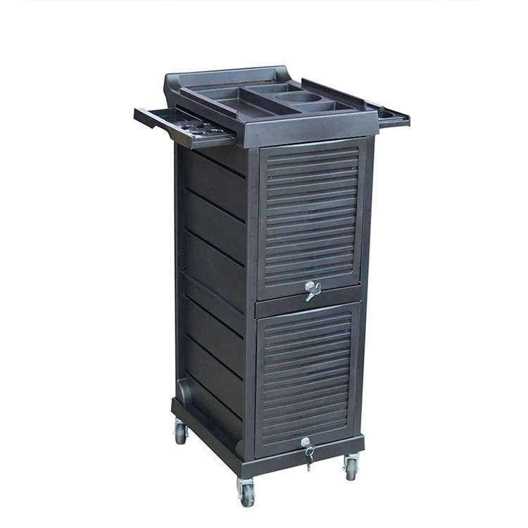 Barber shop ironing and dyeing trolley beauty salon black multi-layer trolley trolley cart salon