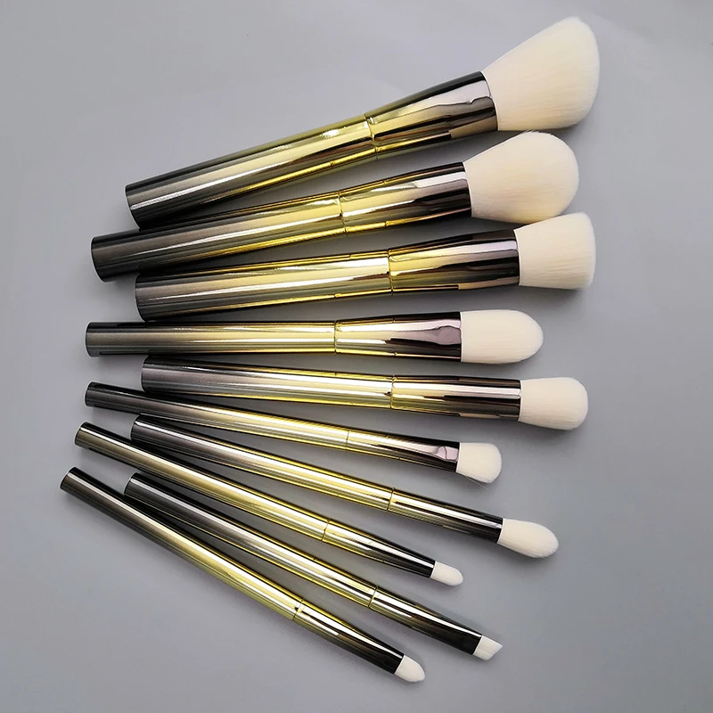 10 Pcs Premium Synthetic Cosmetic Brushes Makeup Brushes Kit