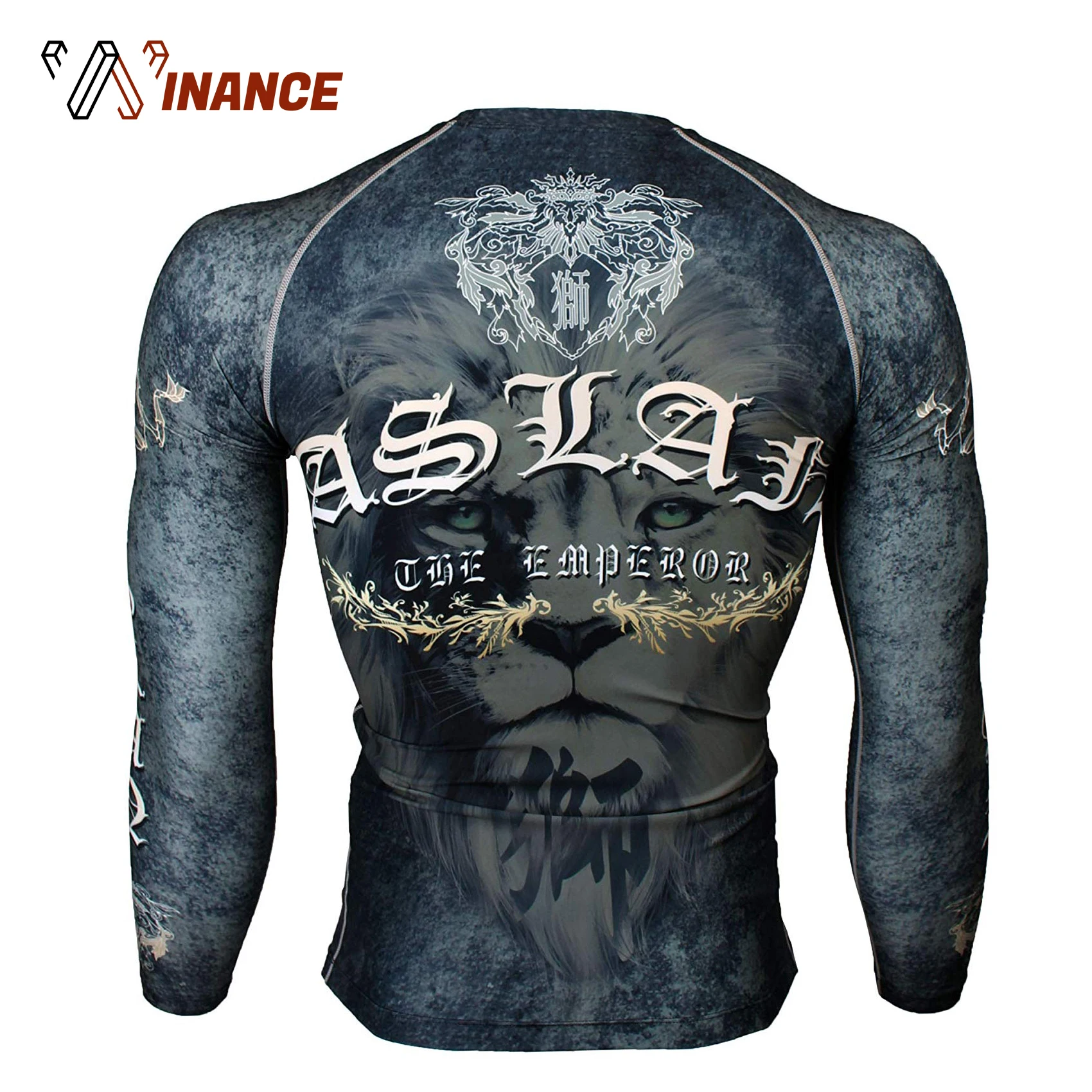 High Quality Custom Full Sublimation Digital Printed Long Sleeve Rash guard custom logo lycra rashguard