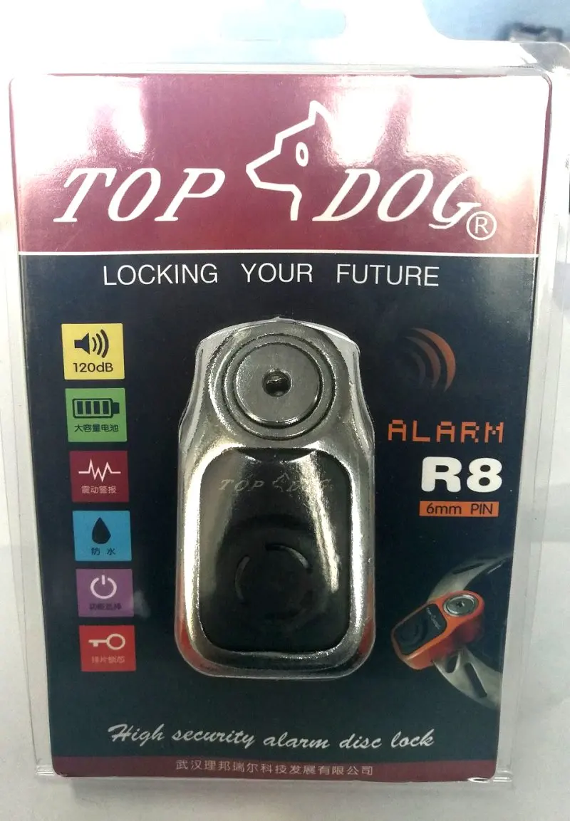 
High sound volume 120db alarm brake disc lock for motorbike 