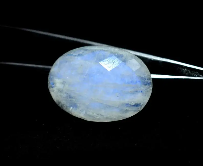 100% Natural Rainbow Moonstone Top Quality Loose Genuine Gemstones Moonstone Oval Shape Cabochon Gemstones For Jewelry Making