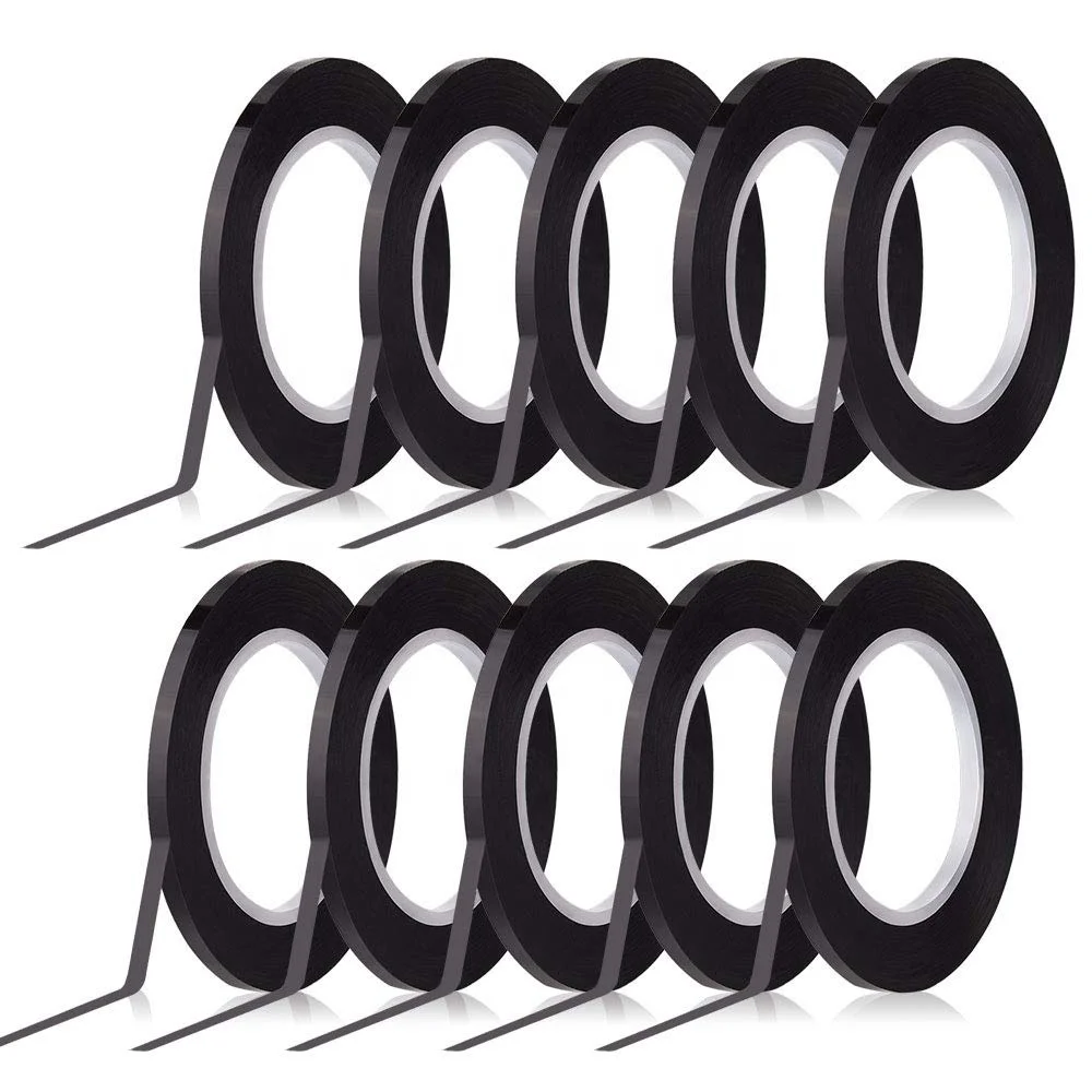 PE vinyl Glossy Black Skinny 3mm  white board artist marking grid tape