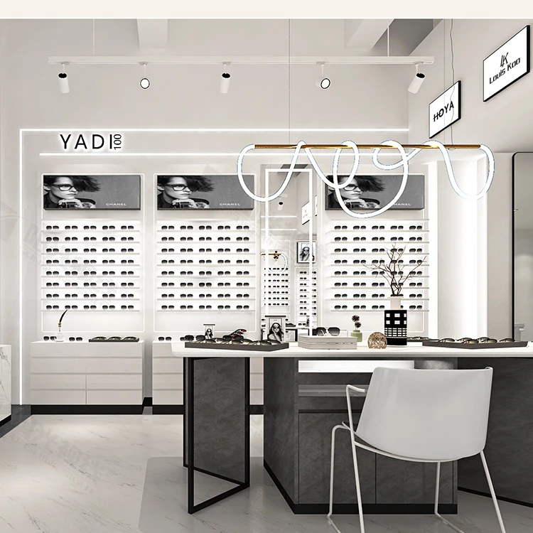 Optical Shop Modern Glasses Counter Eyeglass Sunglasses Display Cabinet Showcase