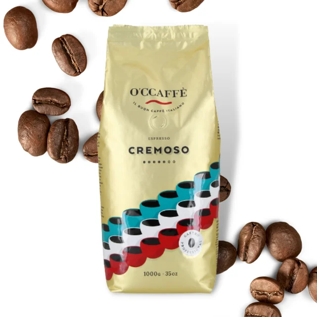 High Italian Quality Occaffe 50% Arabica 50% Robusta Cremoso Coffee Beans For Restaurants