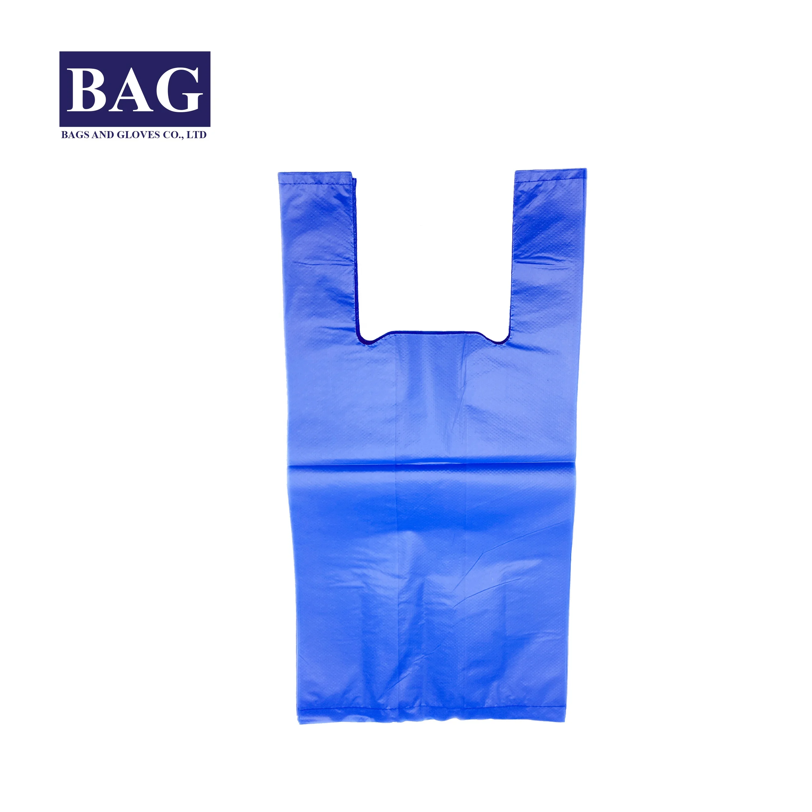 Blue Cheap disposable plastic HDPE shopping bag