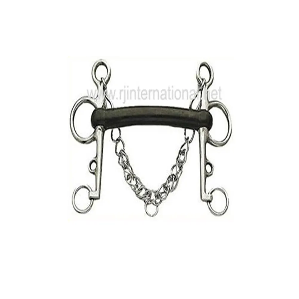 HORSE HARD RUBBER MOUTH PELHAM HORSE BIT STAINLESS STEEL HORSE bits bridle by Riaz Jamal Intel