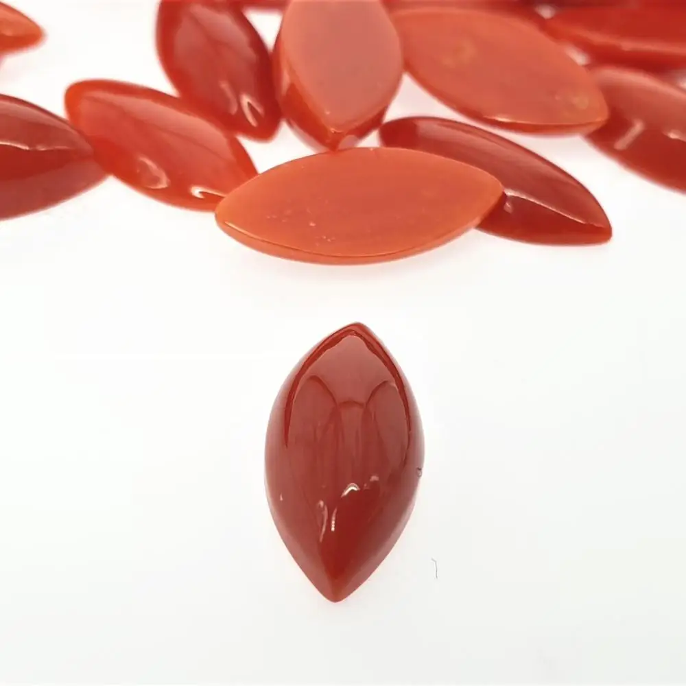 Premium Natural Opal Red Coral Marquise Cab 7x15MM RED Gemstone