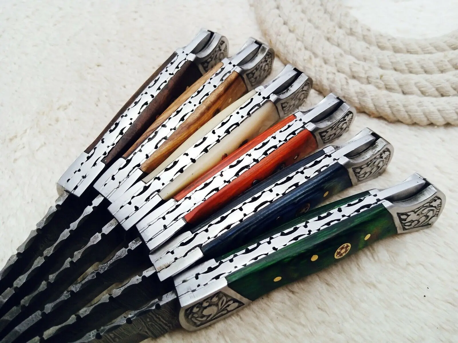 2021 Hot Selling High Hardness Wild Survival Multi Function Damascus Blade folding knife pocket knives