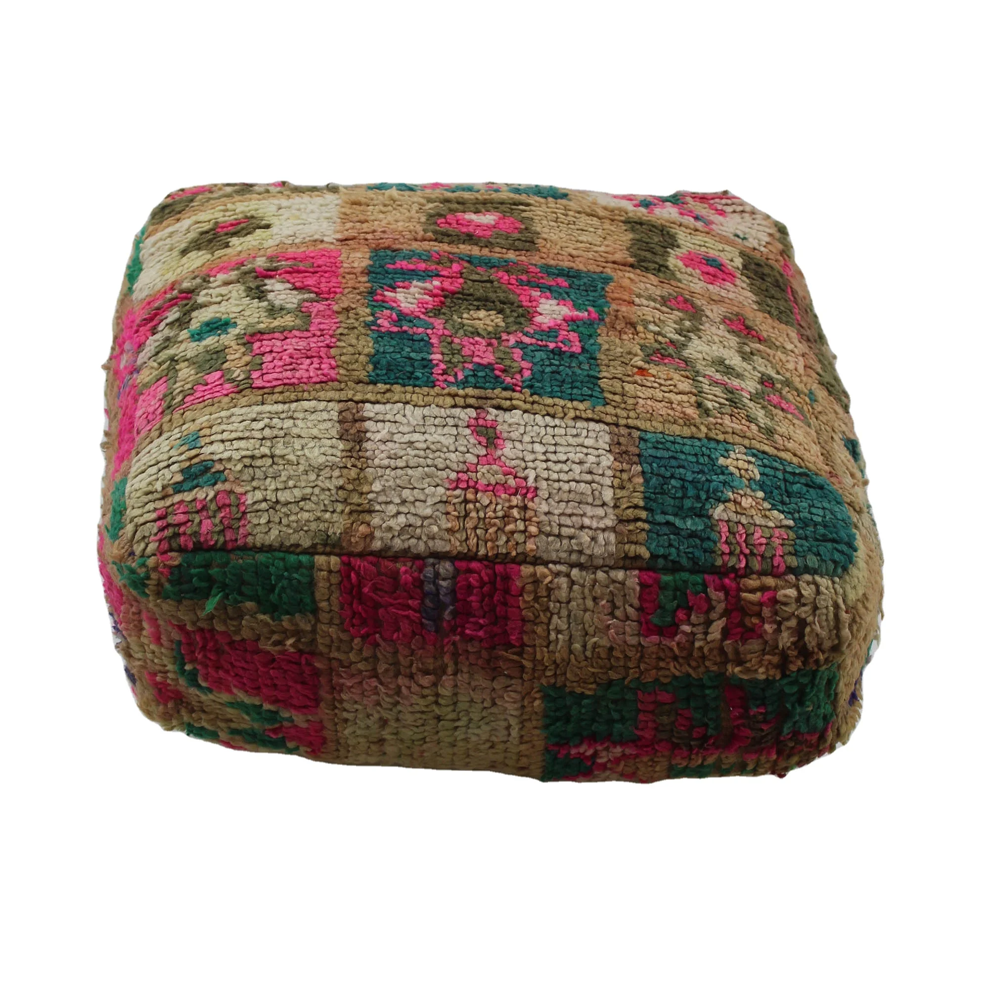 Разноцветные напольные подушки kilim марканский пуф