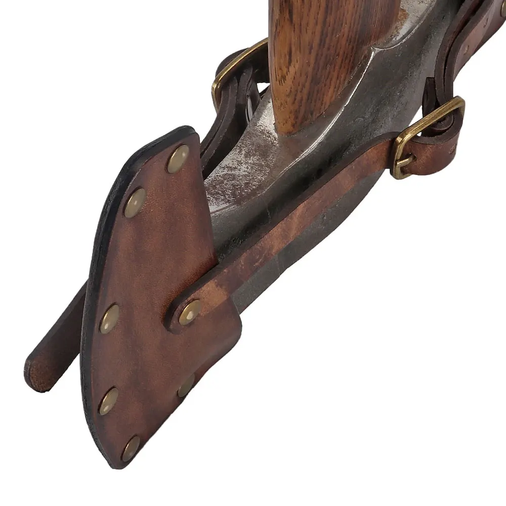 High Quality Hand Forged New Damascus Steel Viking Bearded Axe 14 Inch Wooden Handle