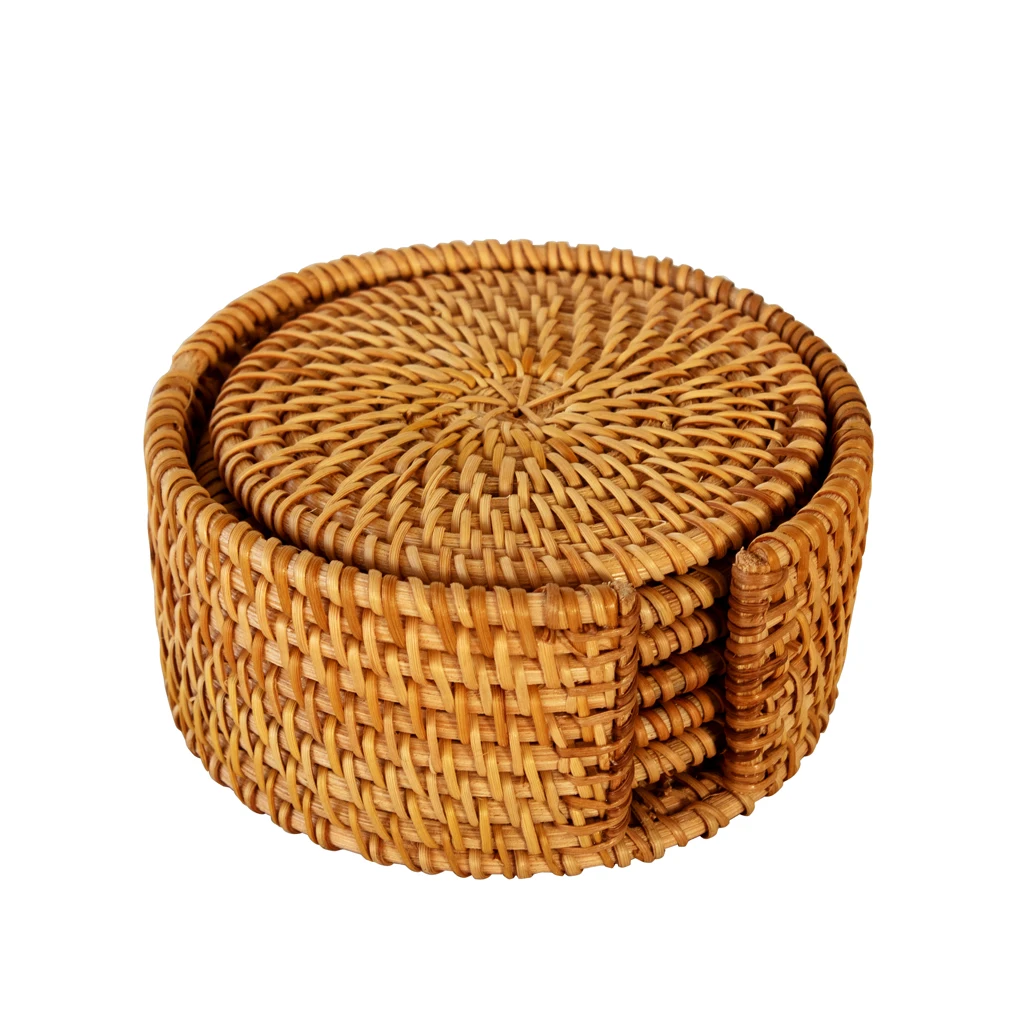  Сделано в Вьетнаме ручная работа подставка из ротанга кухонный стол под чашу прочная плетеная изоляция кофейную чашку и коврики