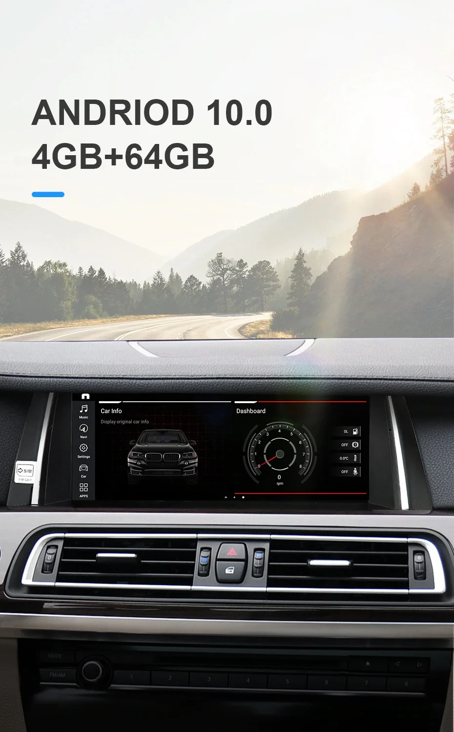 Автомобильный мультимедийный плеер Aucar, автомагнитола на Android 10, с экраном 10,25 дюйма, DVD, GPS-Навигатором, PX4, для BMW 7 серии F01, F02, CIC, NBT 2009-2015