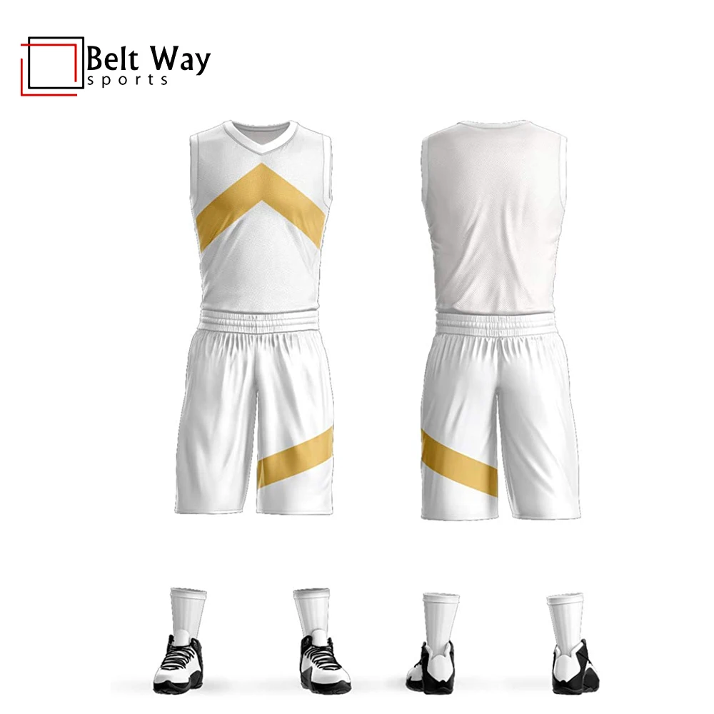 Wholesale Custom Men's Basketball Jerseys Sublimation Printed Reversible Athletic Team Uniform Sets OEM Service Model BW-159