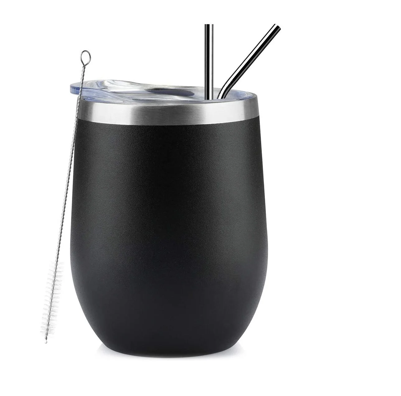 Stemless12oz Stainless Steel Wine Tumbler  Splash-Proof Lids For Parties