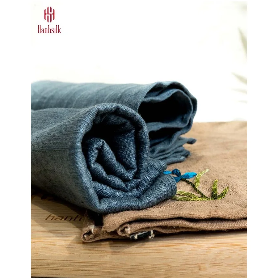 Mulberry silk surface, cotton inside Handkerchief SB01 from Vietnam Hanhsilk Brand