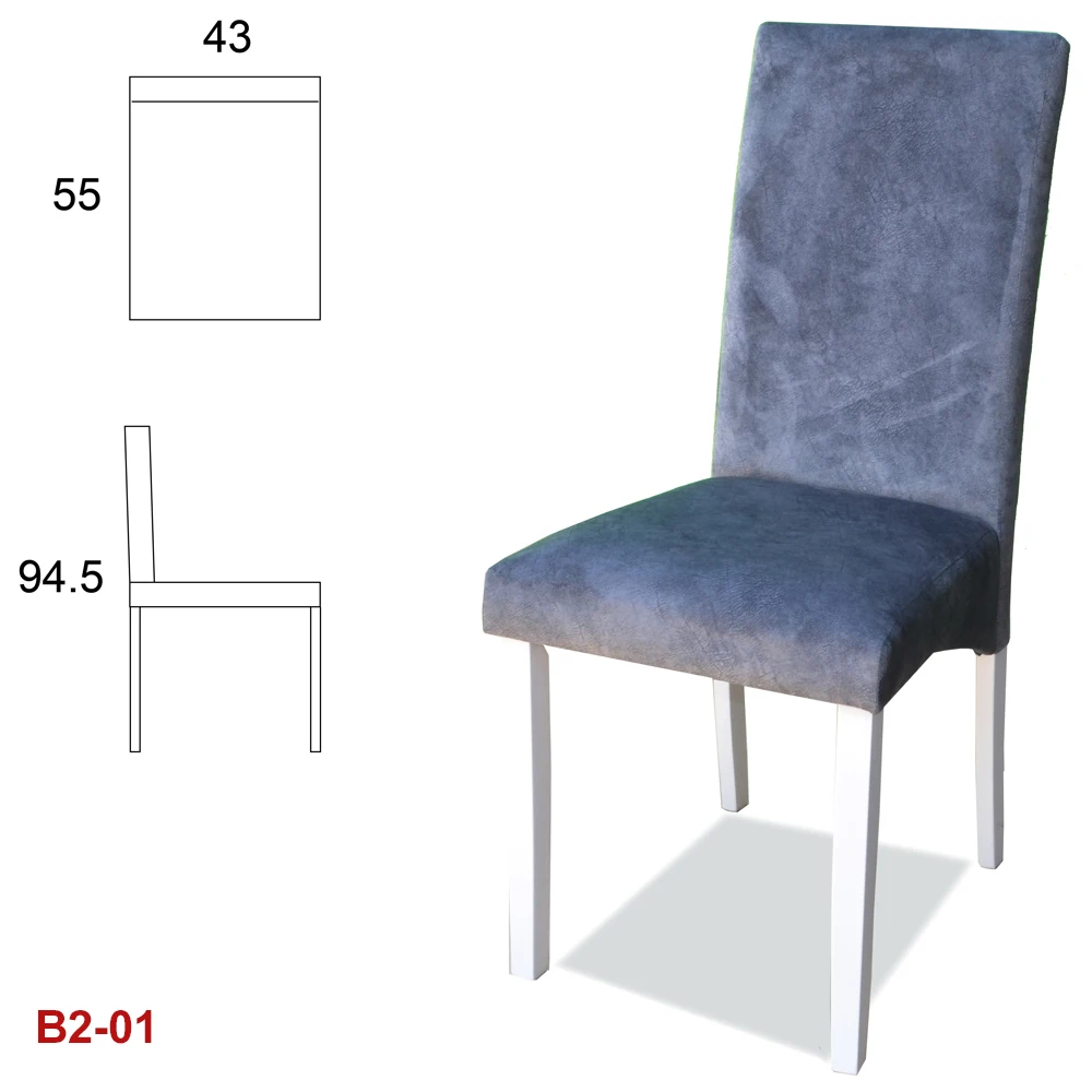 Solid Dining Chair NGYB2 Modern Rubberwood Wooden Leg High Back Knock Down Upholstery PVC PU Fabric Padded Cushion Home Malaysia