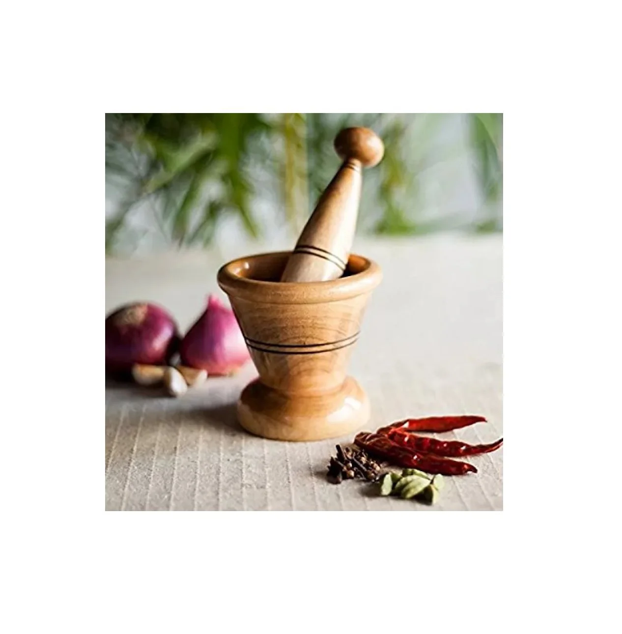 Wooden Mortal Pestle Product Customized Design Wooden Mortal And Pestle Garlic Press Set Press Garlic for selling