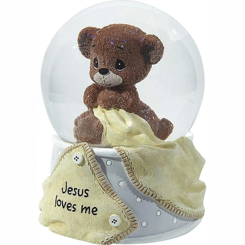 Custom Wholesale Resin/Glass Bear Jesus Loves for Gift