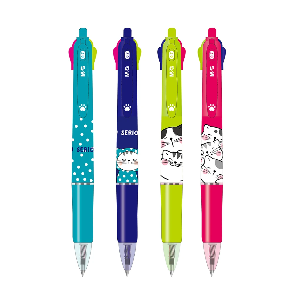 Cute Animal Cartoon Multifunction Ballpoint Pens 4 Colors in 1 Ball Pen 0.7 mm Plastic Pens Ballpoint Custom Logo