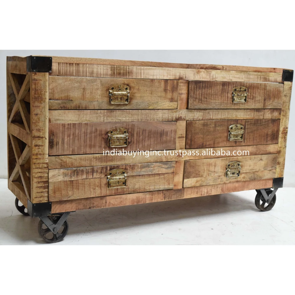 Classy look cabinet Industrial Look TV Low board Cabinet Best Seller of Industrial Furniture Crafted in India Best price