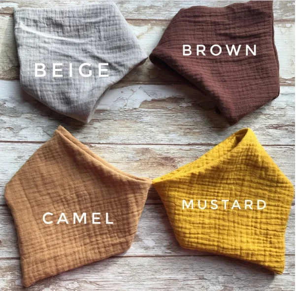 4 Pack Modern Printed Pattern Bandana Drool Bibs 100% Organic Cotton OEM Set for Age Group Babies for Both Boys Girls Feeding