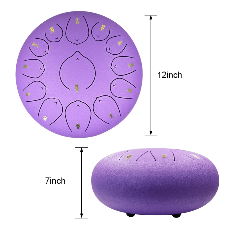 One Piece to Ship  Musical Instrument Hand Drum Set 12 Inch 13 Note Steel Tongue Drum