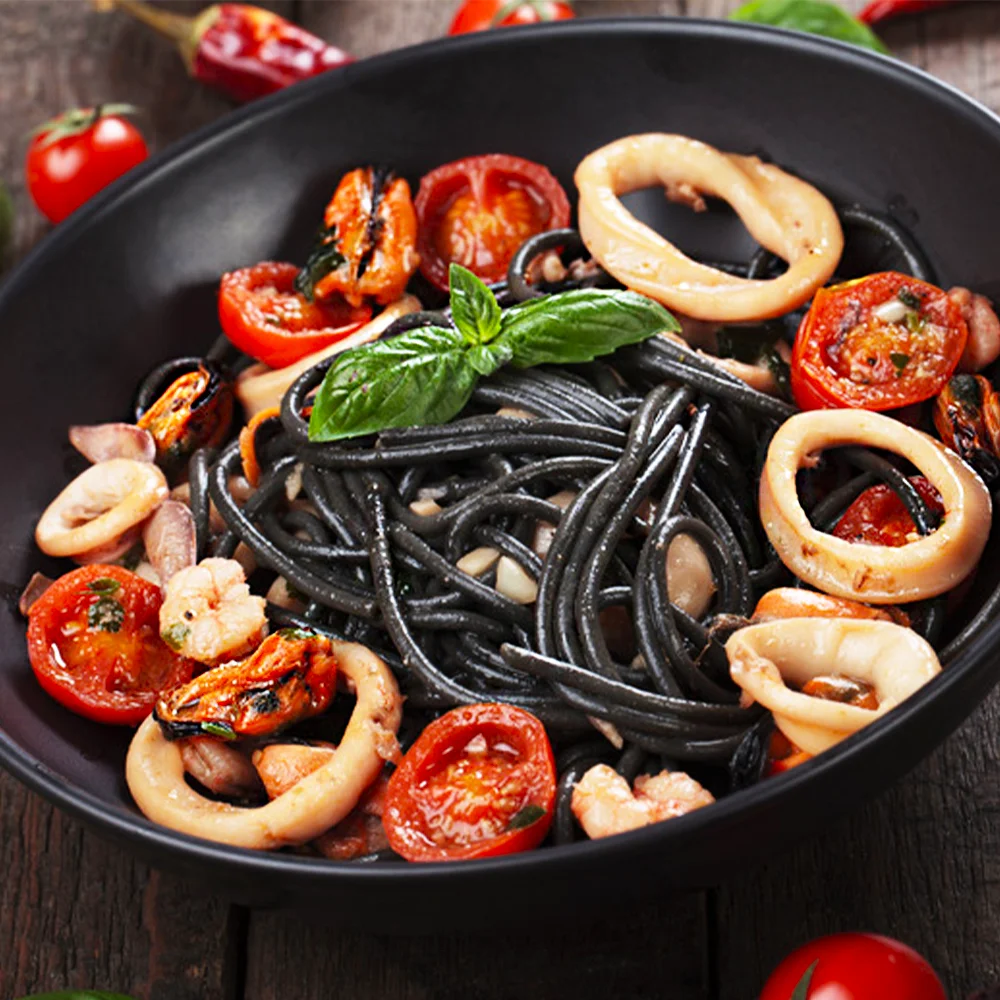 
Seafood mix: mussels and squid in brine 180g 