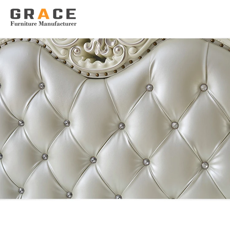 H8802W modern design rustic furniture wedding bed for bedroom with wardrobe