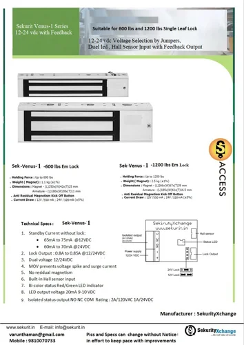 Best Grade Smart Door Em Lock With Feedback Relay Output Dual Voltage Input Selection By Jumper