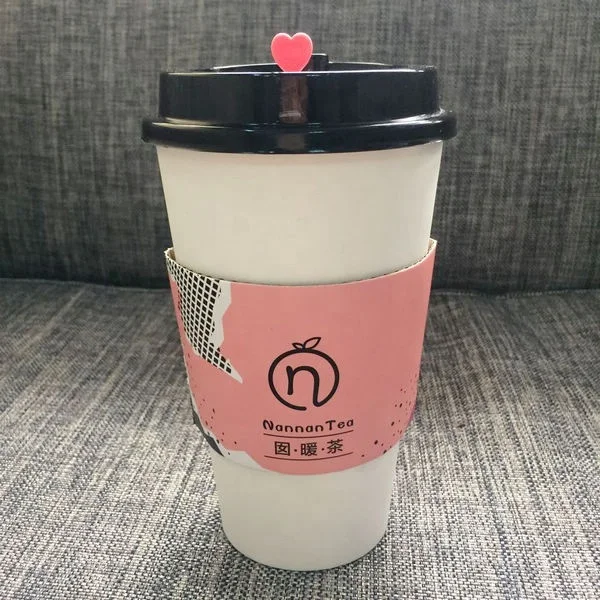 Different types of paper coffee cup sleeves wholesale for 8oz 12oz 16oz cups