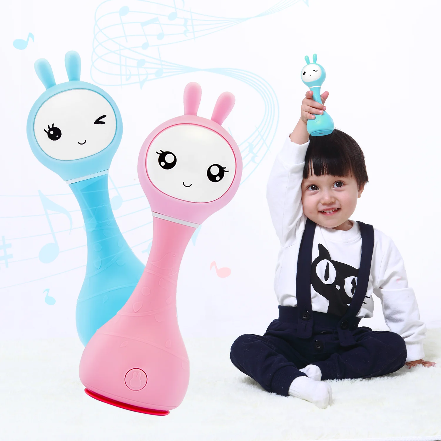 
Alilo R1 High Quality Lovely Smart Bunny Baby Rattle Electronic Toys for Kids Boys Girls 