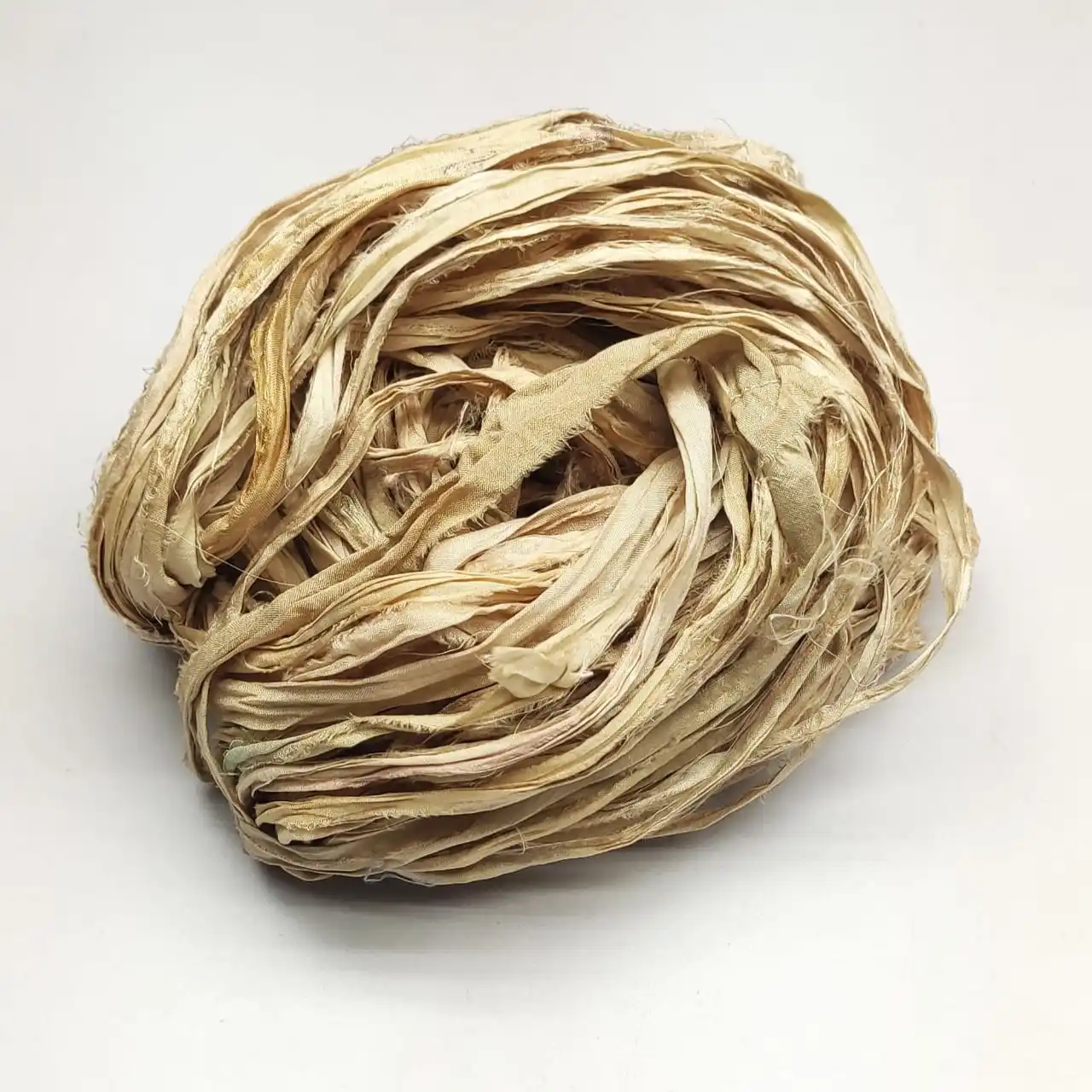 Recycle sari silk Ribbons sustainable eco-friendly hand torn silk strips and hand stitched to make long ribbon for gift wrapping