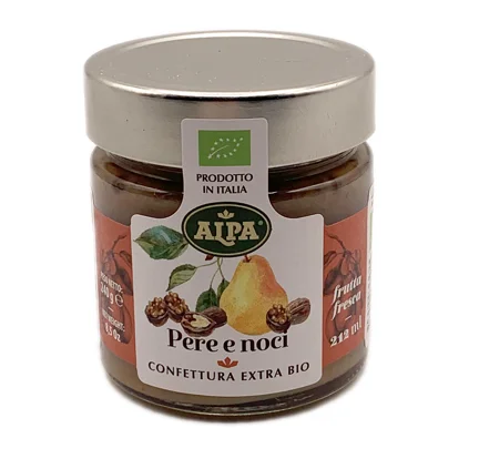 pear and walnut organic  jam 212ml